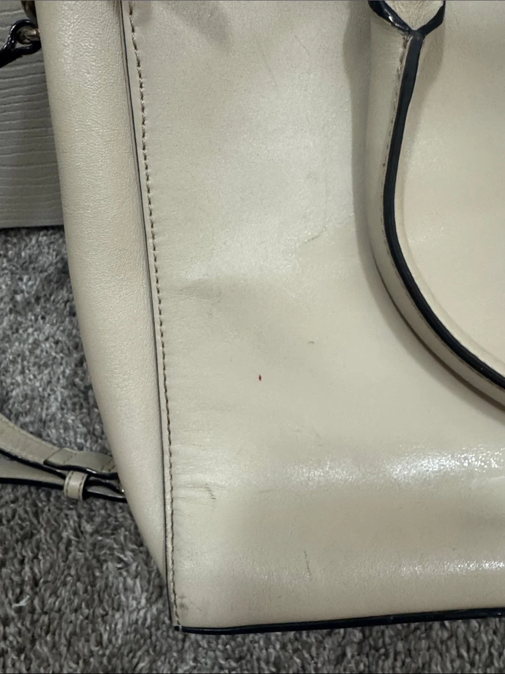 Kate spade Cream Bow Accent Satchel Shoulder Bag with dust bag